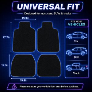 4Pcs Rgbw Starlight Car Mats Universal Fit Dimensions Universal fit dimension graphic for 4pcs RGBW starlight car mats