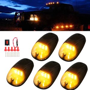 5-in-1 Car Roof Strobe Warning Light with Smoked Lens