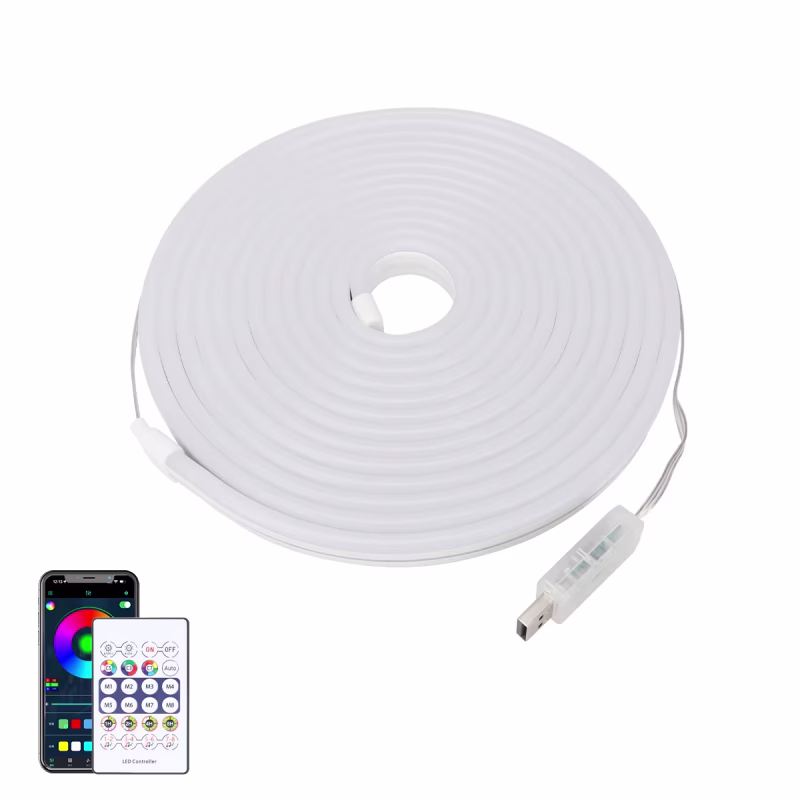5V USB RGB Neon Strip Light 5M Symphony Flexible Decoration Light