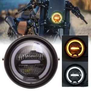 5.75 Inch Motorcycle LED Headlight Assembly with Halo DRL 5.75 Inch Motorcycle LED Headlight Assembly with Halo DRL