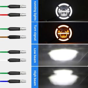 5.75 Inch Motorcycle LED Headlight Assembly with Halo DRL 5.75 Inch Motorcycle LED Headlight Assembly with Halo DRL