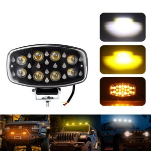 60W Water Drop LED Work Light with 8-Lens Dual Color Spotlight
