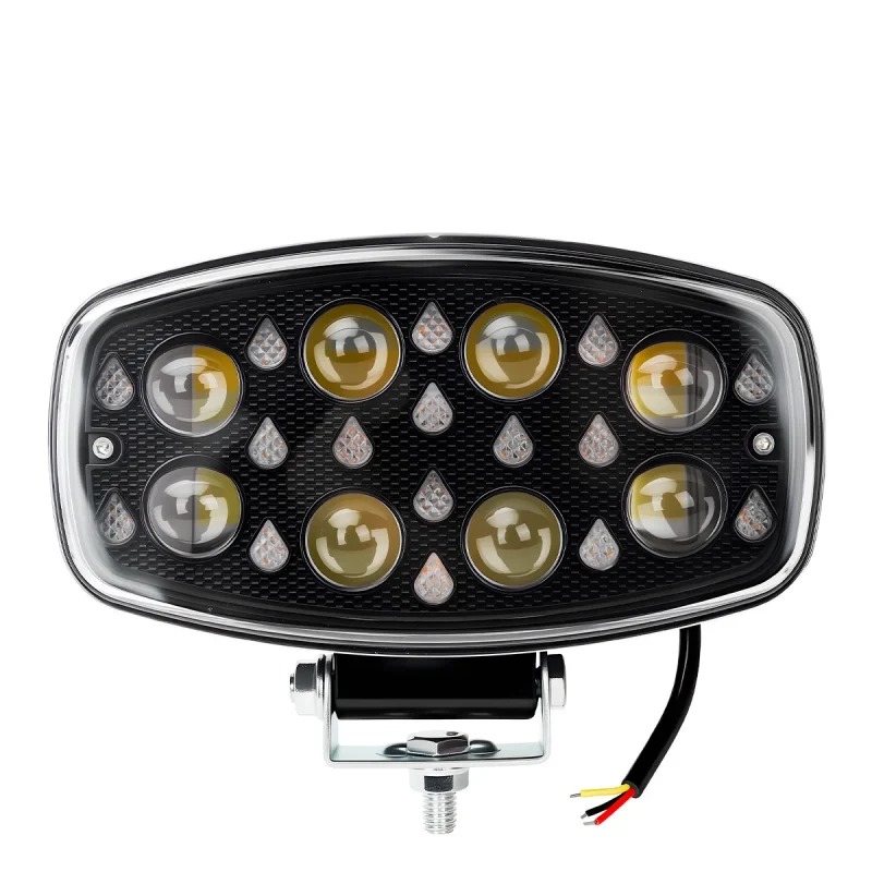 60W Water Drop LED Work Light with 8-Lens Dual Color Spotlight