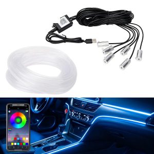 6M RGB Fiber Optic Car Interior Ambient Light Strip 6M RGB Fiber Optic Car Interior Ambient Light Strip