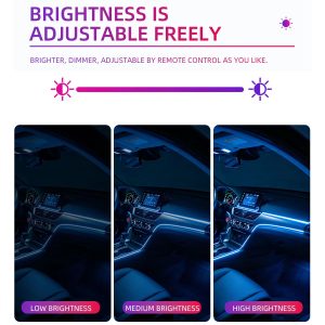 6M RGB Fiber Optic Car Interior Ambient Light Strip