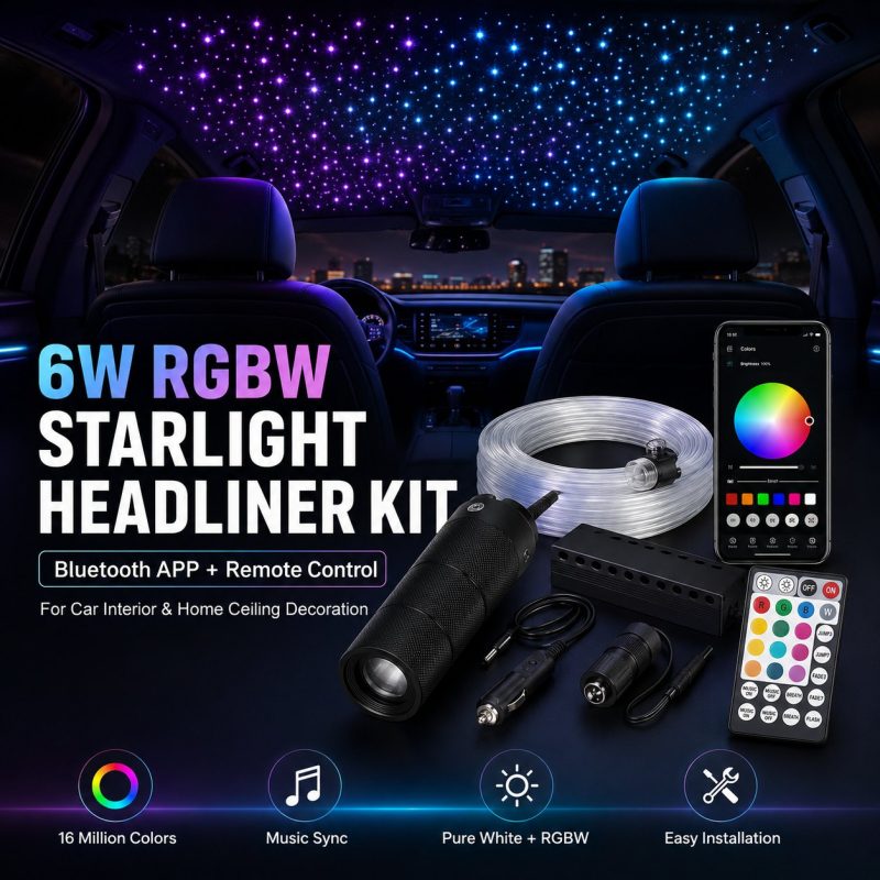 6W Rgbw Starlight Headliner Kit Main automotive LED lighting reference
