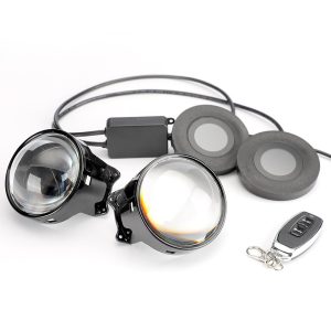 80mm LED Lens Dynamic Angel Eye Headlight Kit