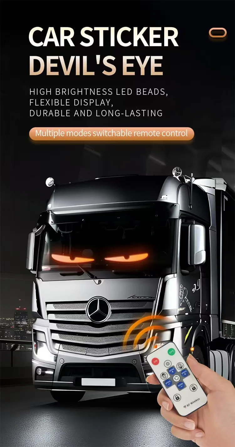 App Controlled Car Truck Devil Eye LED Pixel Panel Light - Detail 01 App Controlled Car Truck Devil Eye LED Pixel Panel Light - Detail 01