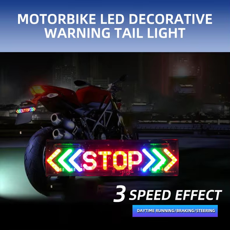 Universal Motorcycle LED Stop Brake Turn Signal License Plate Light - Detail 01 Universal Motorcycle LED Stop Brake Turn Signal License Plate Light - Detail 01