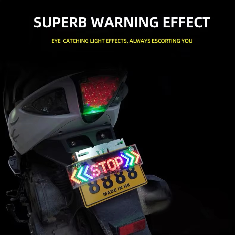 Universal Motorcycle LED Stop Brake Turn Signal License Plate Light - Detail 02 Universal Motorcycle LED Stop Brake Turn Signal License Plate Light - Detail 02