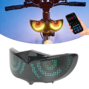 Motorcycle Rearview Mirror Devil Eye LED Display, Dynamic Warning Light