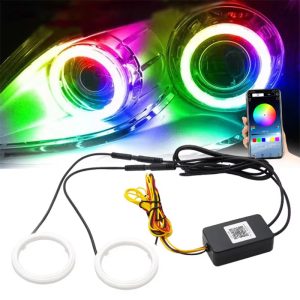 RGB Angel Eye Halo Rings with Turn Signal and Bluetooth App Control - Main 01 RGB Angel Eye Halo Rings with Turn Signal and Bluetooth App Control - Main 01