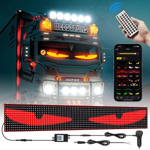 App-Controlled Devil Eyes LED Matrix Display Panel for Car Truck Windshield