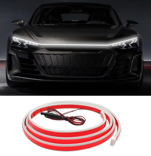 Universal Flexible LED Hood DRL Strip with Scan Start Effect - Main 01