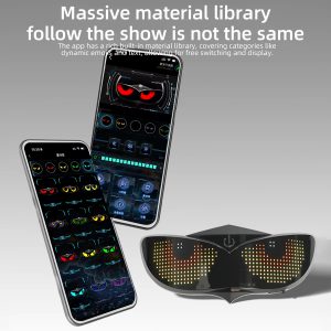 Motorcycle Bicycle Dynamic Devil Eye Rearview Mirror LED Display - Main 02 Motorcycle Bicycle Dynamic Devil Eye Rearview Mirror LED Display - Main 02