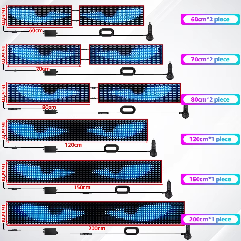 Truck Car Devil Eye LED Pixel Windshield Panel 12V-24V - Main 02 Truck Car Devil Eye LED Pixel Windshield Panel 12V-24V - Main 02