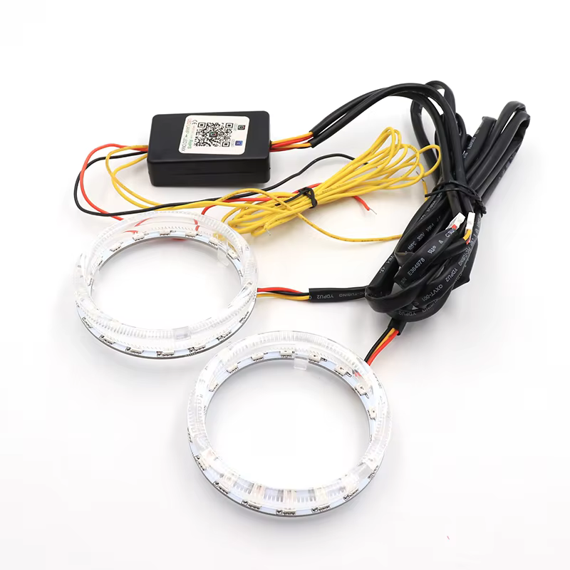 Multi-Color RGB LED Halo Rings with Sequential Turn Signal - Main 02