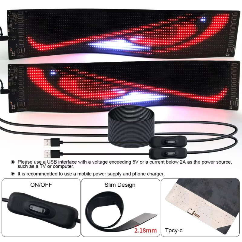 USB Powered Programmable Devil Eye LED Matrix Panel with App Control - Main 04