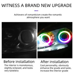 RGB Angel Eye Halo Rings with Turn Signal and Bluetooth App Control - Main 04
