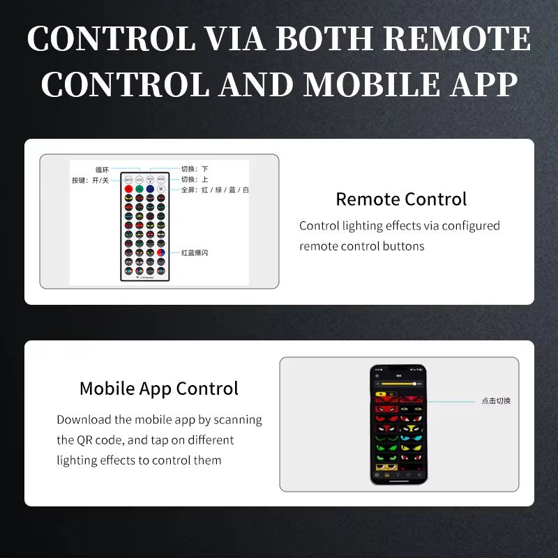 App Controlled Car Truck Devil Eye LED Pixel Panel Light - Main 04 App Controlled Car Truck Devil Eye LED Pixel Panel Light - Main 04