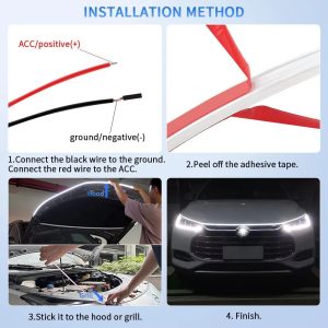 Universal Flexible LED Hood DRL Strip with Scan Start Effect - Main 04 Universal Flexible LED Hood DRL Strip with Scan Start Effect - Main 04