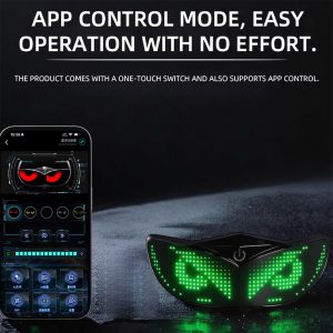 Motorcycle Bicycle Dynamic Devil Eye Rearview Mirror LED Display - Main 04 Motorcycle Bicycle Dynamic Devil Eye Rearview Mirror LED Display - Main 04