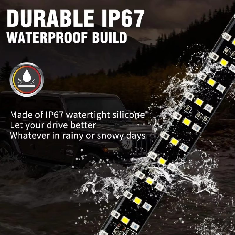 Pickup Truck Triple Row Tailgate Light Bar with Brake Reverse Turn Signal - Main 05 Pickup Truck Triple Row Tailgate Light Bar with Brake Reverse Turn Signal - Main 05