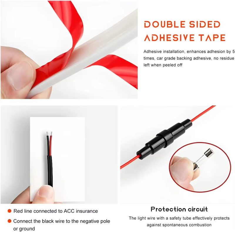 Universal Flexible LED Hood DRL Strip with Scan Start Effect - Main 05 Universal Flexible LED Hood DRL Strip with Scan Start Effect - Main 05