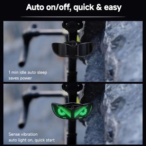 Motorcycle Bicycle Dynamic Devil Eye Rearview Mirror LED Display - Main 05 Motorcycle Bicycle Dynamic Devil Eye Rearview Mirror LED Display - Main 05