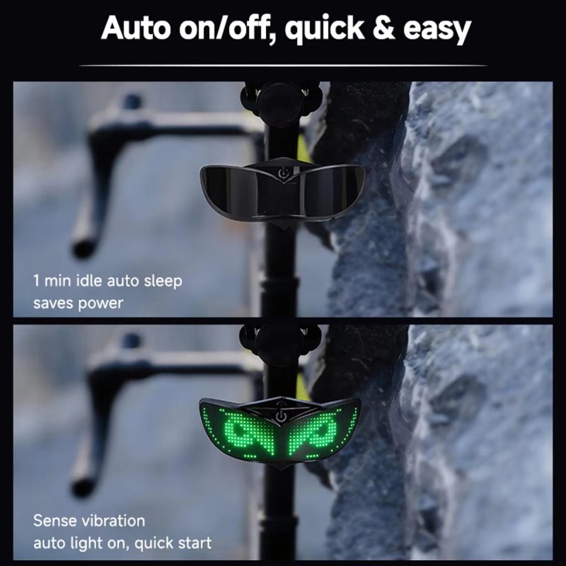 Motorcycle Bicycle Dynamic Devil Eye Rearview Mirror LED Display - Main 05 Motorcycle Bicycle Dynamic Devil Eye Rearview Mirror LED Display - Main 05