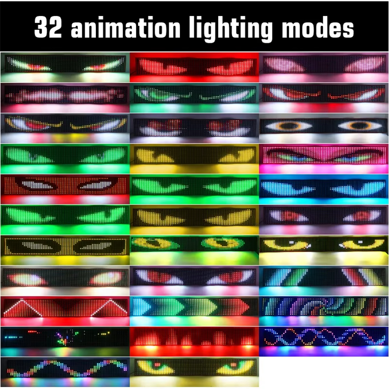 App Controlled Car Truck Devil Eye LED Pixel Panel Light - Main 06 App Controlled Car Truck Devil Eye LED Pixel Panel Light - Main 06