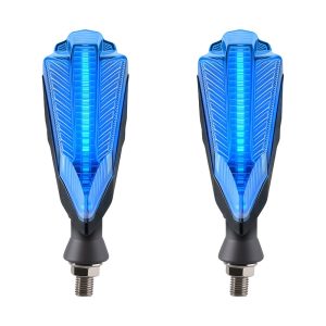 AC-0247 Blue Fin Motorcycle LED DRL Turn Signal Pair