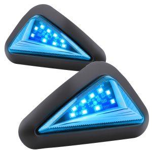 AC-0252 Blue Triangle Motorcycle LED DRL Turn Signal Pair
