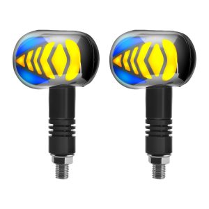 AC-0260 Zebra Stripe Motorcycle LED DRL Turn Signal Pair