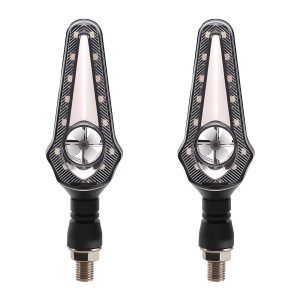 AC-0292 Triangle Lattice Motorcycle LED DRL Turn Signal Pair