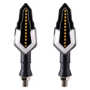 AC-0321 Black Arrow Motorcycle LED DRL Turn Signal Pair