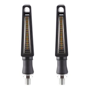 AC-0808 Slim Oval Motorcycle LED DRL Turn Signal Pair