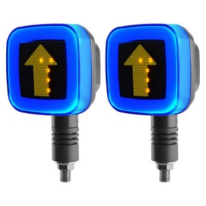 AC-0825 Square Arrow Motorcycle LED DRL Turn Signal Pair