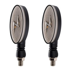 AC-0837 Oval Motorcycle LED DRL Turn Signal Pair