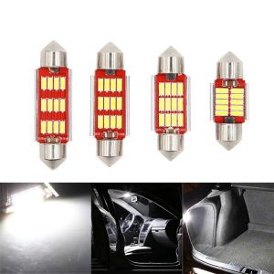 C5W Festoon LED Bulbs 31mm 36mm 39mm 41mm 6000K White, 10pcs Pack