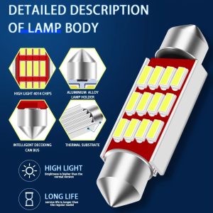 c5w-festoon-led-bulbs-31mm-36mm-39mm-41mm-6000k-white-10pcs-pack-02 C5W Festoon LED Bulbs 31mm 36mm 39mm 41mm 6000K White, 10pcs Pack
