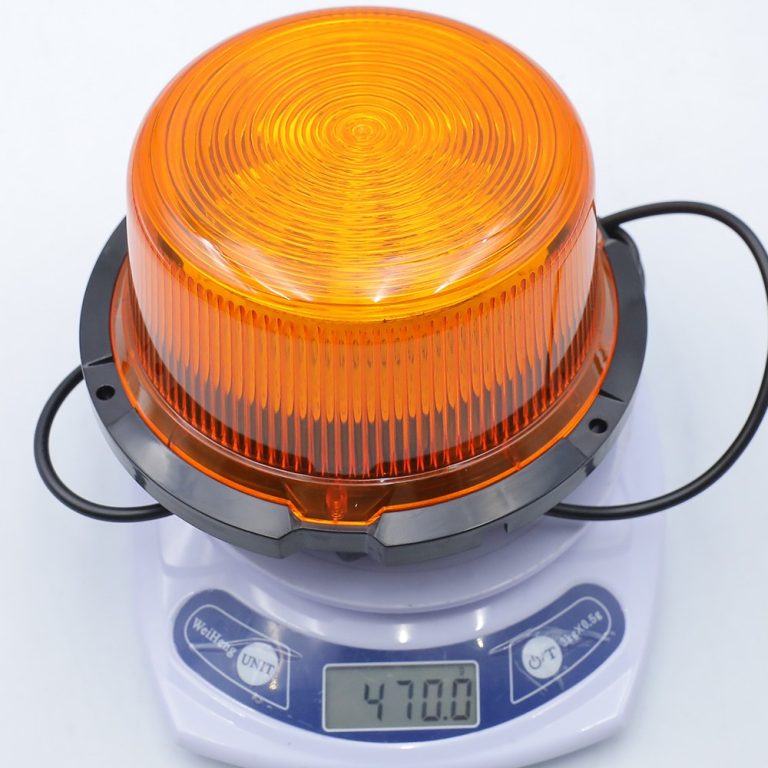 Cigarette Lighter Powered LED Beacon Warning Light Round Amber