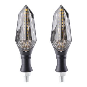 Diamond Arrow Motorcycle LED DRL Turn Signal Pair