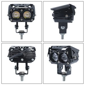 Dual-Lens Bifocal Motorcycle Auxiliary Spotlight