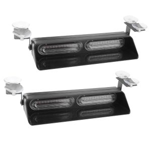 Dual Suction-Cup LED Strobe Warning Light Kit