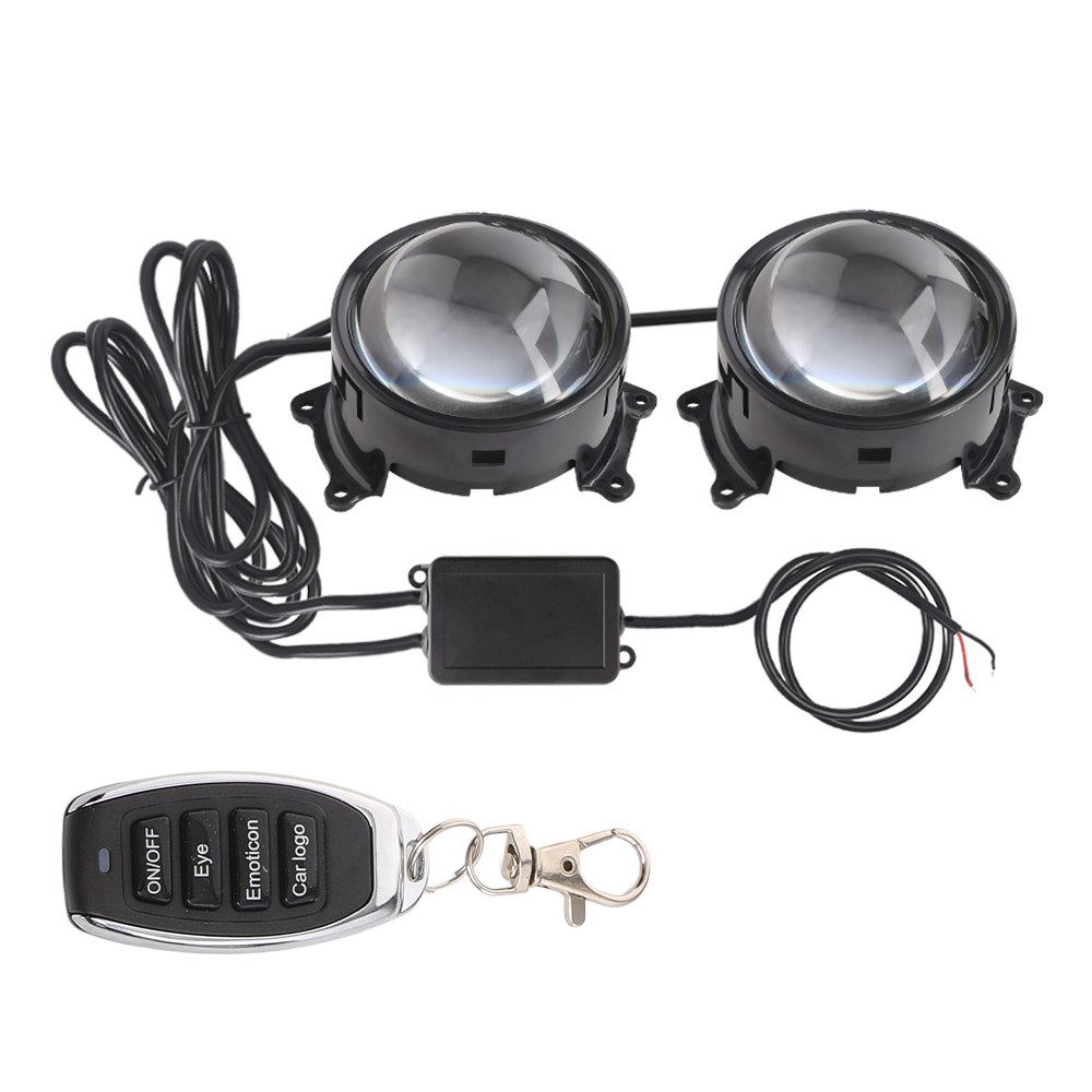 Dynamic devil eye projector pair kit with wiring controller and remote reference