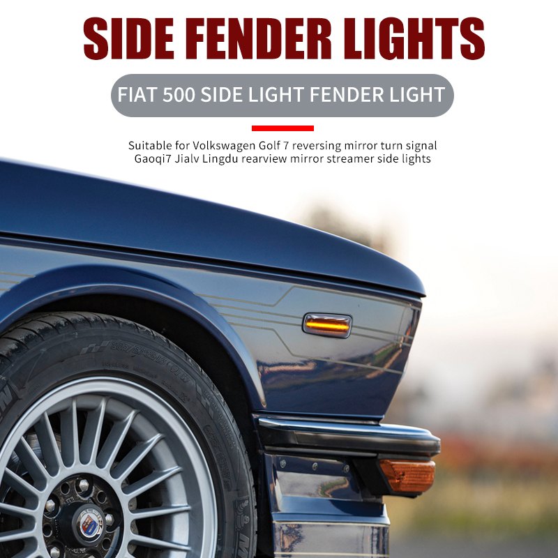 Fiat 500 Sequential Led Fender Side Marker Light 01 Fiat 500 Sequential LED Fender Side Marker Light 01