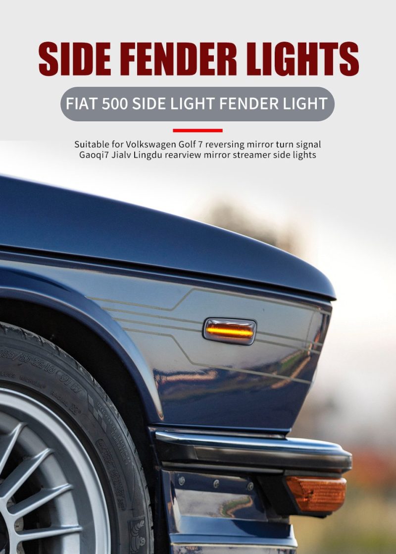 Fiat 500 Sequential Led Fender Side Marker Light 06 Fiat 500 Sequential LED Fender Side Marker Light 06