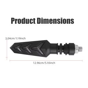 Fishbone Motorcycle LED Turn Signal Lights with DRL Flowing Indicator