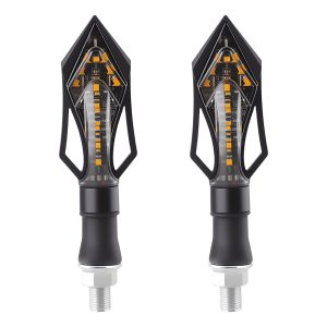Fork Arrow Motorcycle LED DRL Turn Signal Pair